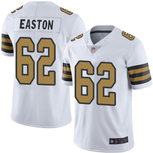 Men New Orleans Saints Limited White Nick Easton Jersey NFL Football #62 Rush Vapor Untouchable Jersey->nfl t-shirts->Sports Accessory
